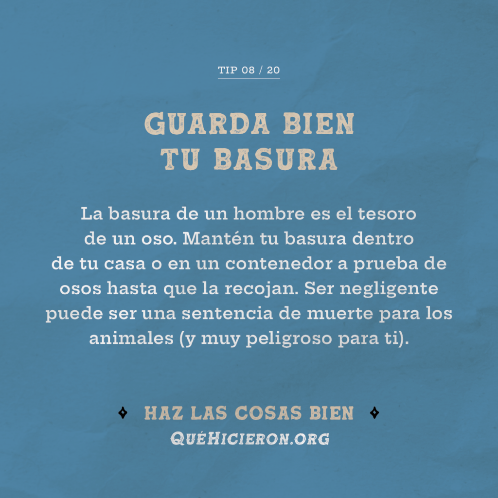 Asegure su basura
