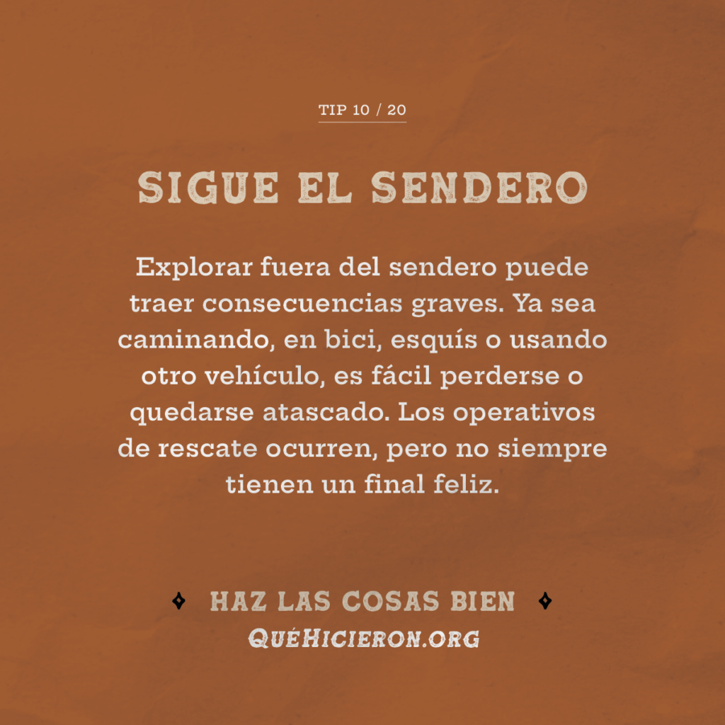 Manténgase en el camino